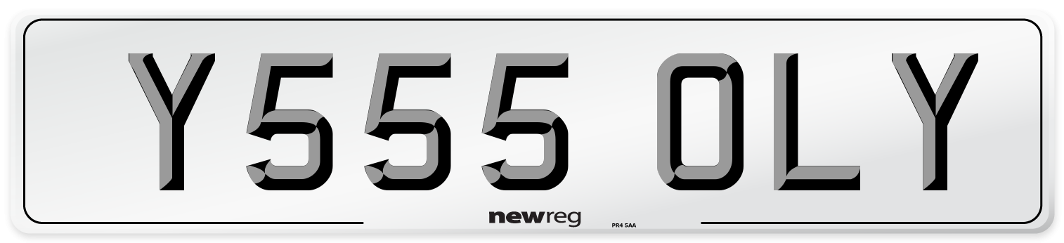 Y555 OLY Number Plate from New Reg